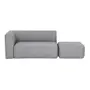 SOFÁ 2 LUGARES COM PUFF UNITS - CINZA CLARO - Foto 1