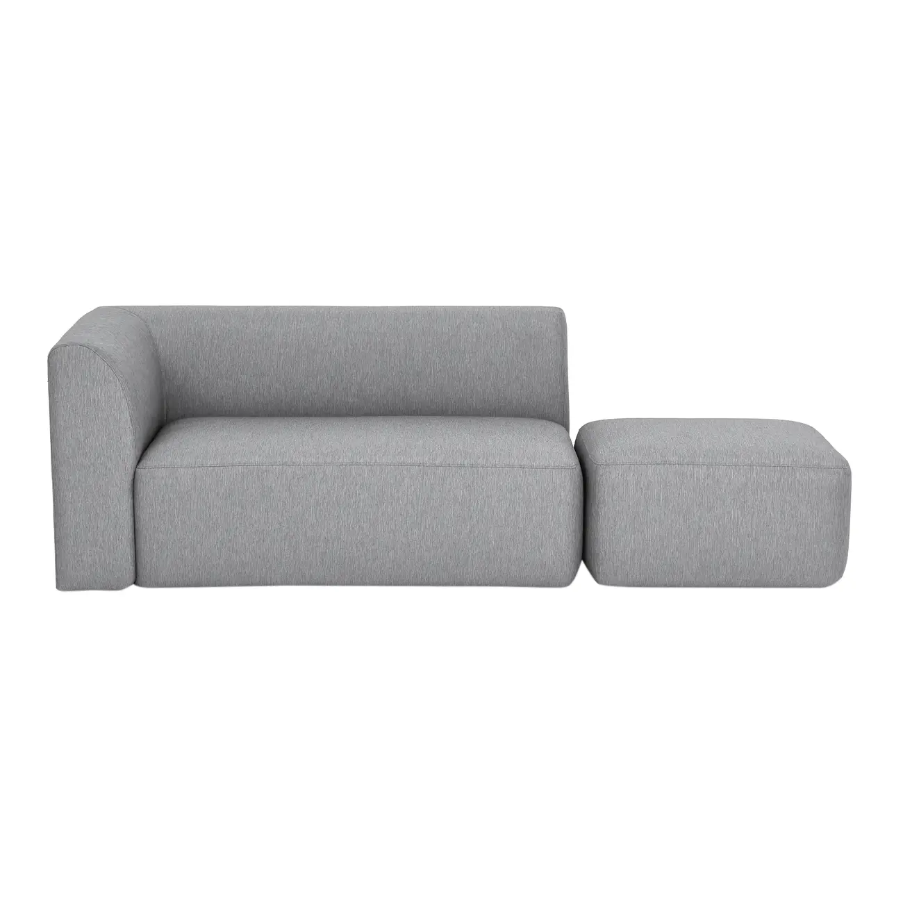 SOFÁ 2 LUGARES COM PUFF UNITS - CINZA CLARO - Foto 1