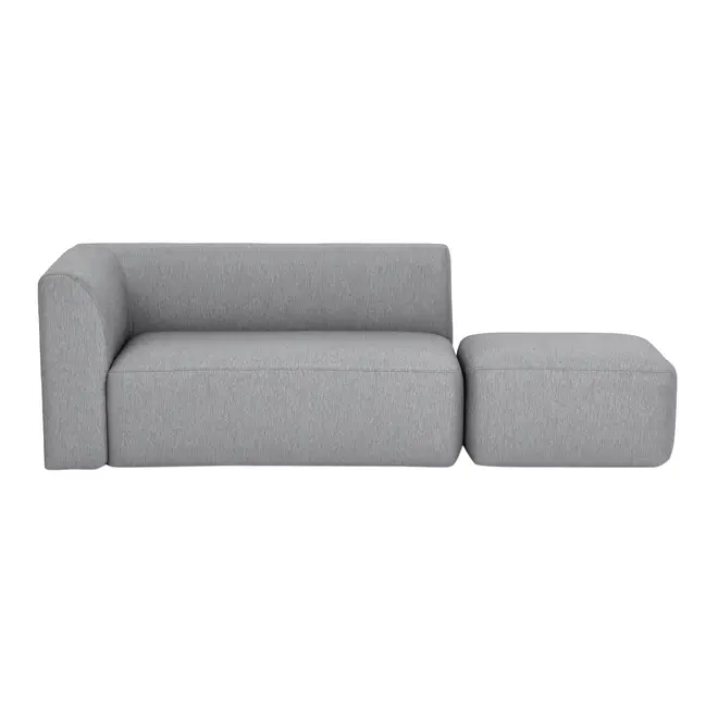 SOFÁ 2 LUGARES COM PUFF UNITS - CINZA CLARO - Foto 1