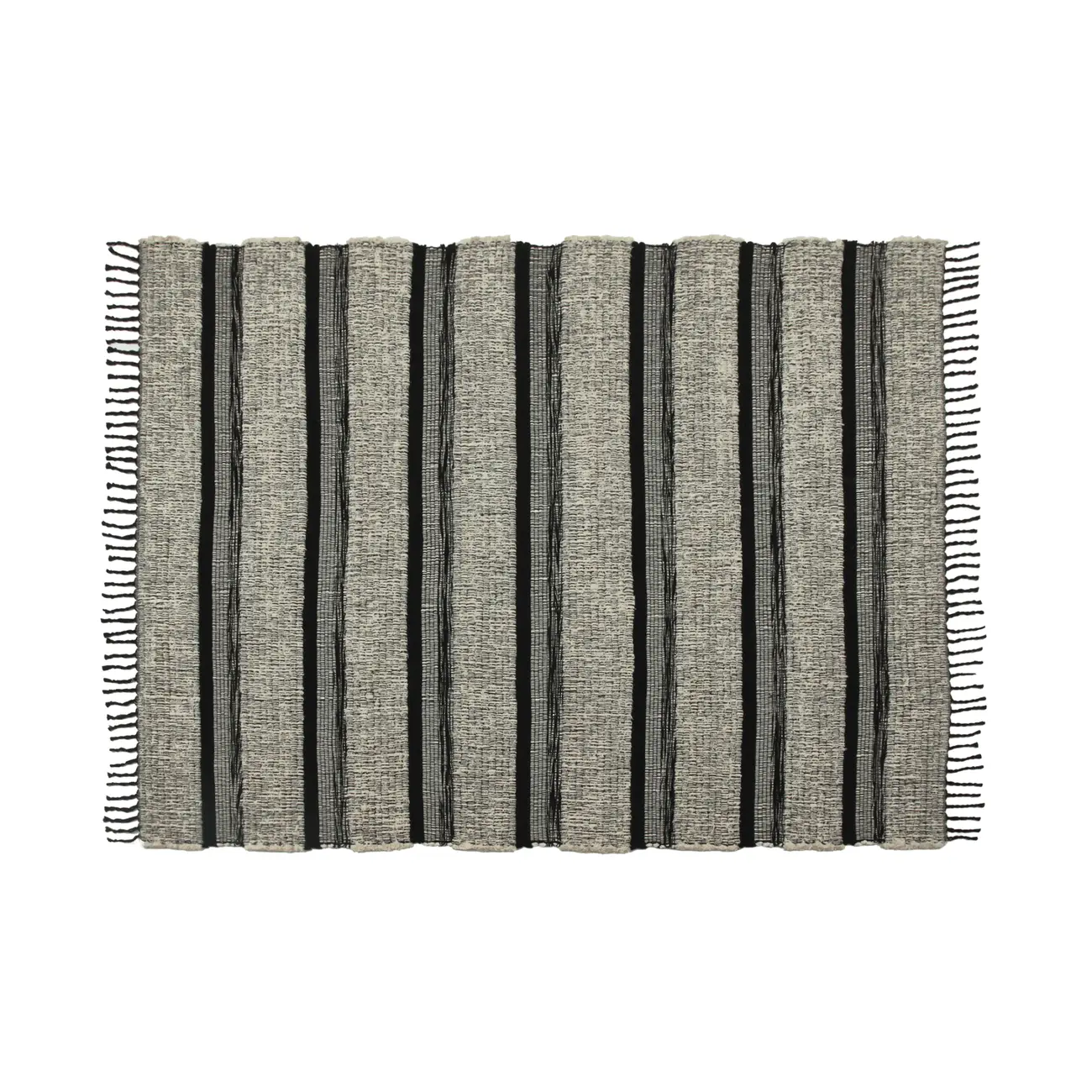 TAPETE 1,50 M X 2 M UMOJA - PRETO/NATURAL - Foto 1