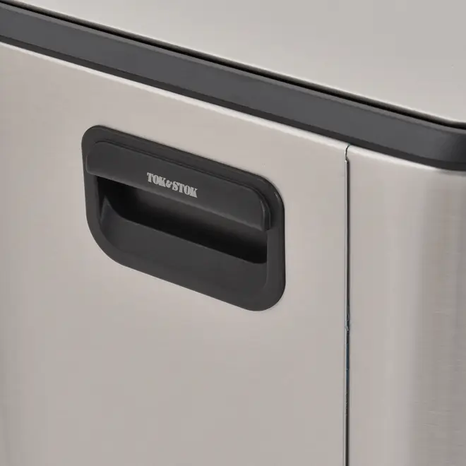 LIXEIRA 5 L LEXING - INOX/PRETO - Foto 6