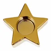 SUPORTE VELA ESTRELA 4 CM FINE FESTIVITY - OURO - Foto 2
