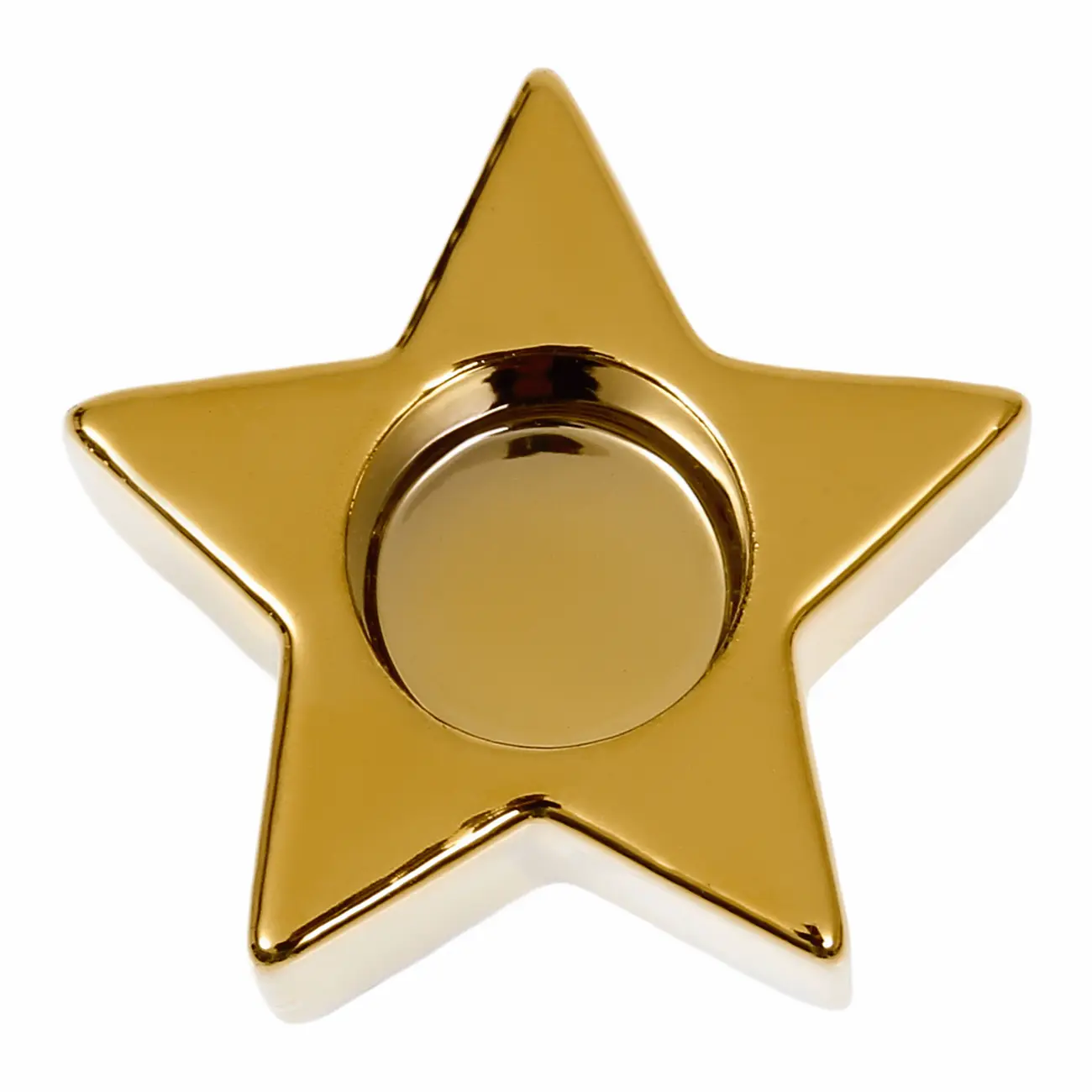 SUPORTE VELA ESTRELA 4 CM FINE FESTIVITY - OURO - Foto 2