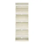 SAPATEIRA PISO/PAREDE 5 PORTAS BASCULANTES FAMILY MIRROR - BRANCO/PRATA - Foto 3