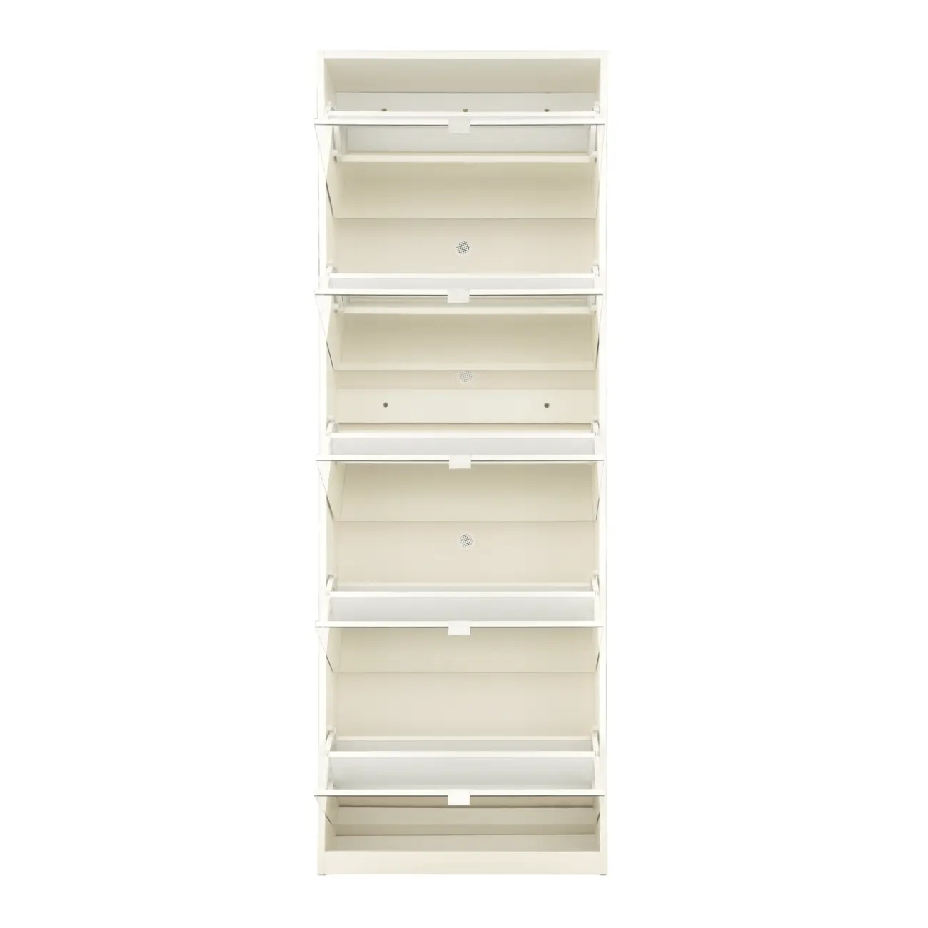 SAPATEIRA PISO/PAREDE 5 PORTAS BASCULANTES FAMILY MIRROR - BRANCO/PRATA - Foto 3