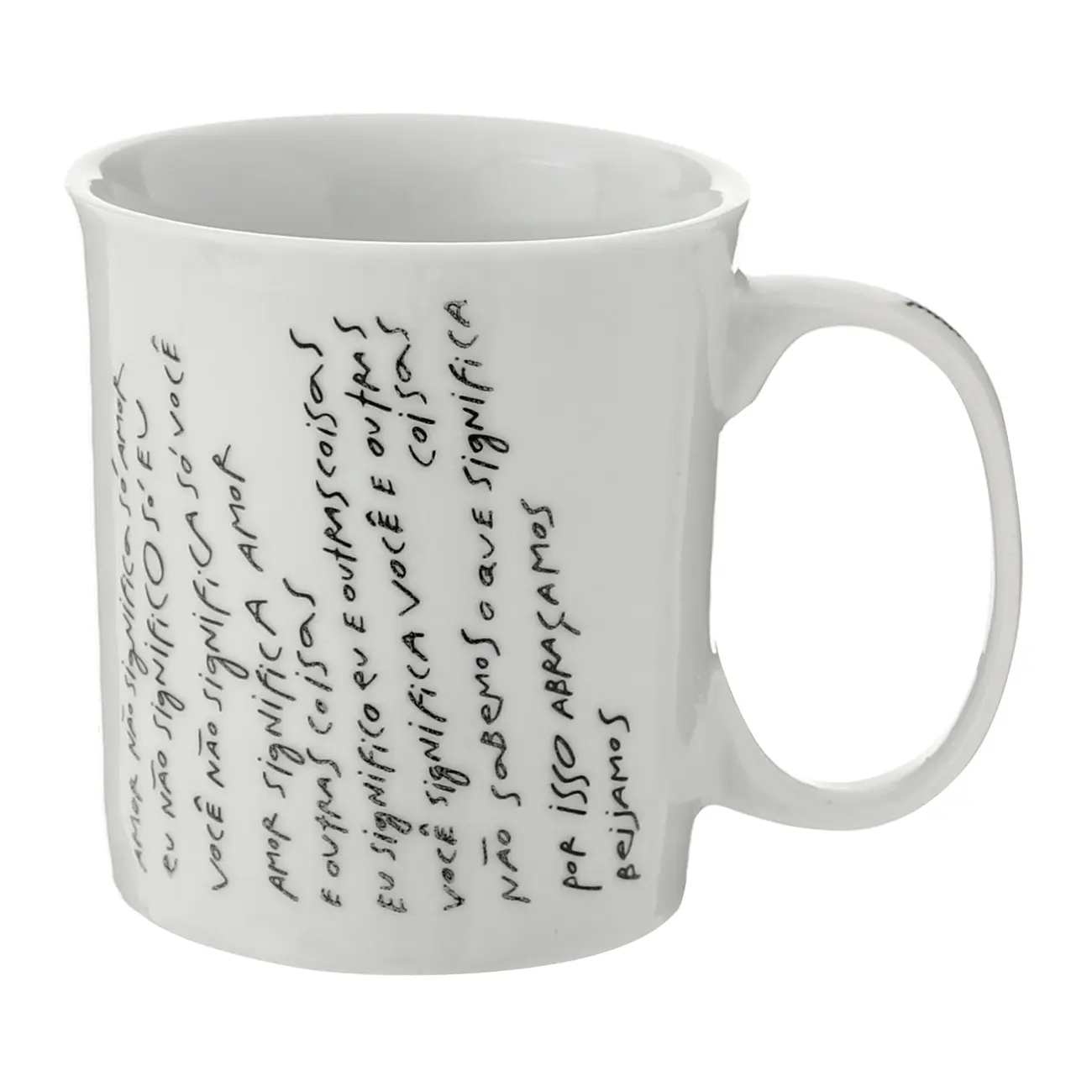 CANECA 350 ML LIVRO EM LOUÇAS - BRANCO/PRETO - Foto 1