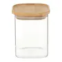 POTE 450 ML BAMBOO BORUS QUADRADO - INCOLOR/BAMBU - Foto 1