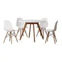 MESA REDONDA COM 4 CADEIRAS TAVE/WOOD