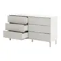 CÔMODA 6 GAVETAS 1,50 M X 42 CM SLEEK - BRANCO/GRANILITE - Foto 3