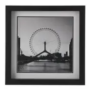 QUADRO 30 CM X 30 CM LONDON EYE - PRETO/BRANCO - Foto 1