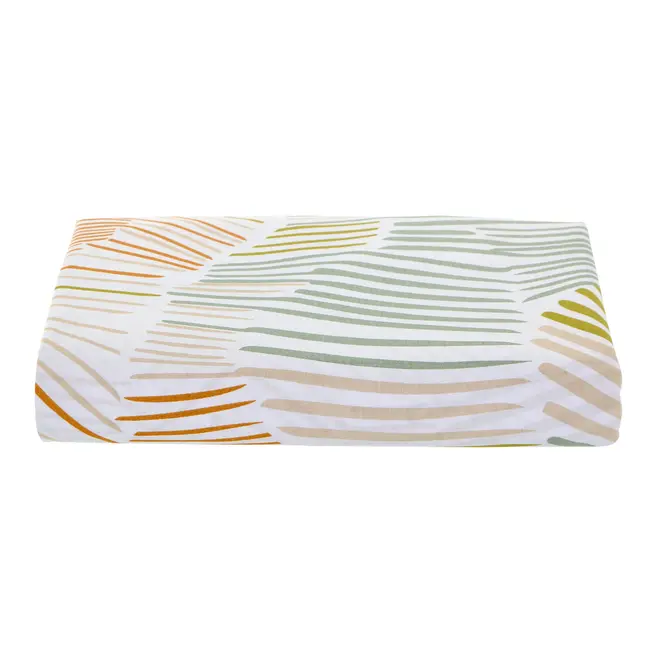 LENÇOL CASAL/QUEEN 2,40 M X 2,50 M TÃO LONGE TÃO PERTO - SÁLVIA/CASCA DE URUCUM - Foto 1