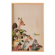 QUADRO 50 CM X 33 CM VIDA LIVRE II - PINUS NATURAL/MULTICOR - Foto 1