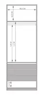 GUARDA-ROUPA 2 PORTAS 3 GAVETAS 45 MAXIMUS - BRANCO - Foto 2