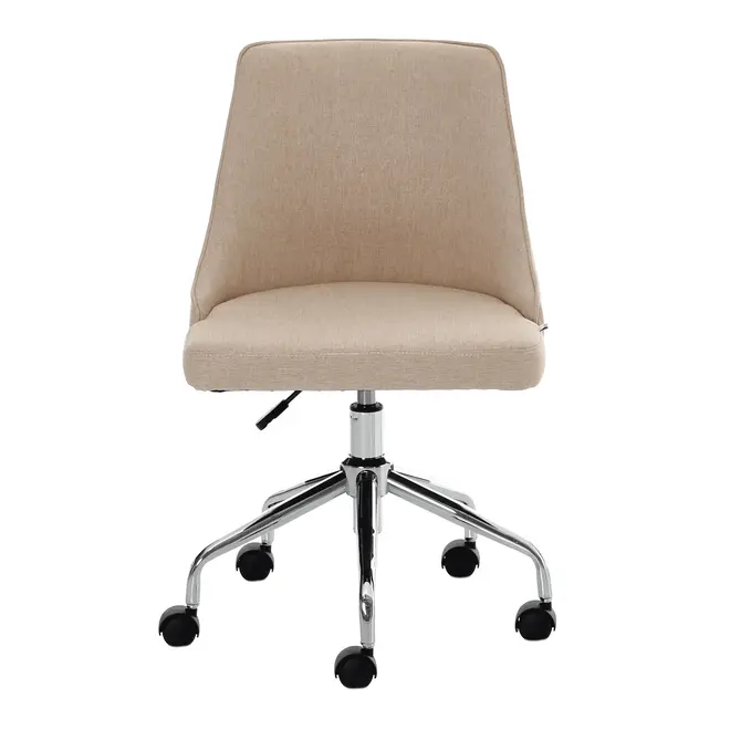 CADEIRA HOME OFFICE DANDY I - CROMADO/BEGE - Foto 2