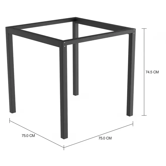 METRIC BASE MESA 75 CM X 75 CM - PRETO - Foto 28