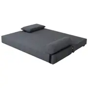SOFÁ-CAMA 2 LUGARES STRAP - CINZA/PRETO - Foto 4