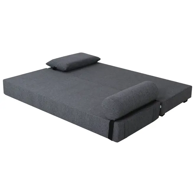 SOFÁ-CAMA 2 LUGARES STRAP - CINZA/PRETO - Foto 4
