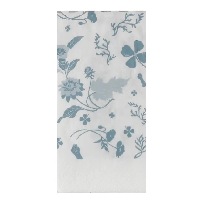 GUARDANAPO 39 CM X 39 CM PACOTE COM 20 PEÇAS BOUQUET XODÓ - BLEU CENDRÉ/BRANCO - Foto 2