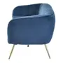 SOFÁ 3 LUGARES MARGOT - GALAXY BLUE/OURO - Foto 3