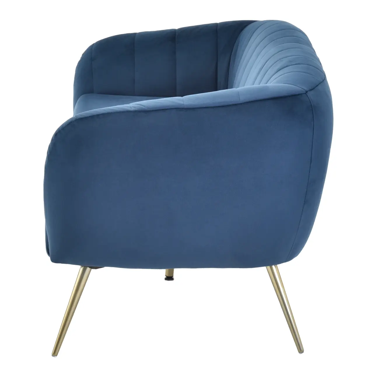 SOFÁ 3 LUGARES MARGOT - GALAXY BLUE/OURO - Foto 3