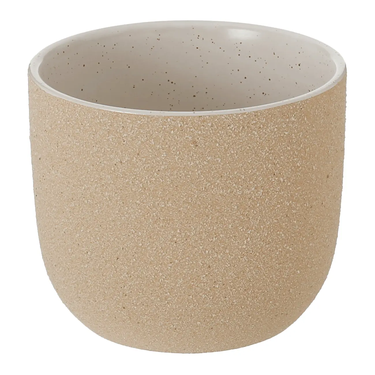 CACHEPÔ 15 CM SULCO - AREIA/OFF WHITE - Foto 2