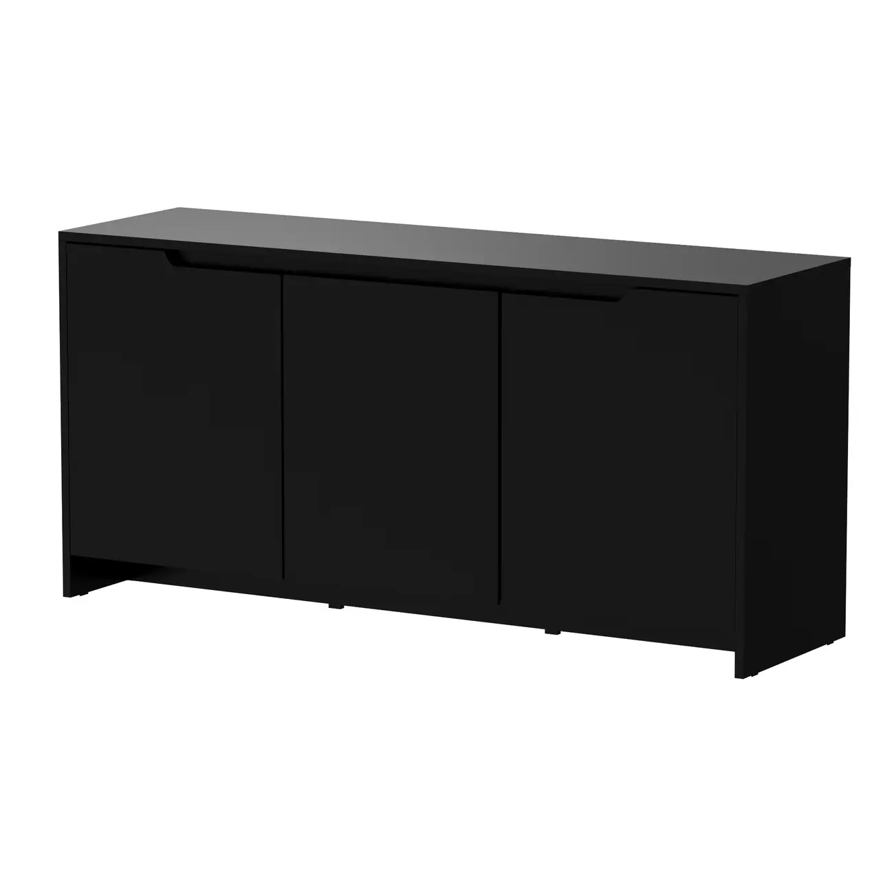 BUFFET 3 PORTAS/1 GAVETA 1,60 M X 46 CM INDOOR - PRETO - Foto 2