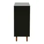 CÔMODA 5 GAVETAS 90 CM X 40 CM LIN - PRETO/NOZES - Foto 4