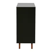 CÔMODA 5 GAVETAS 90 CM X 40 CM LIN - PRETO/NOZES - Foto 4