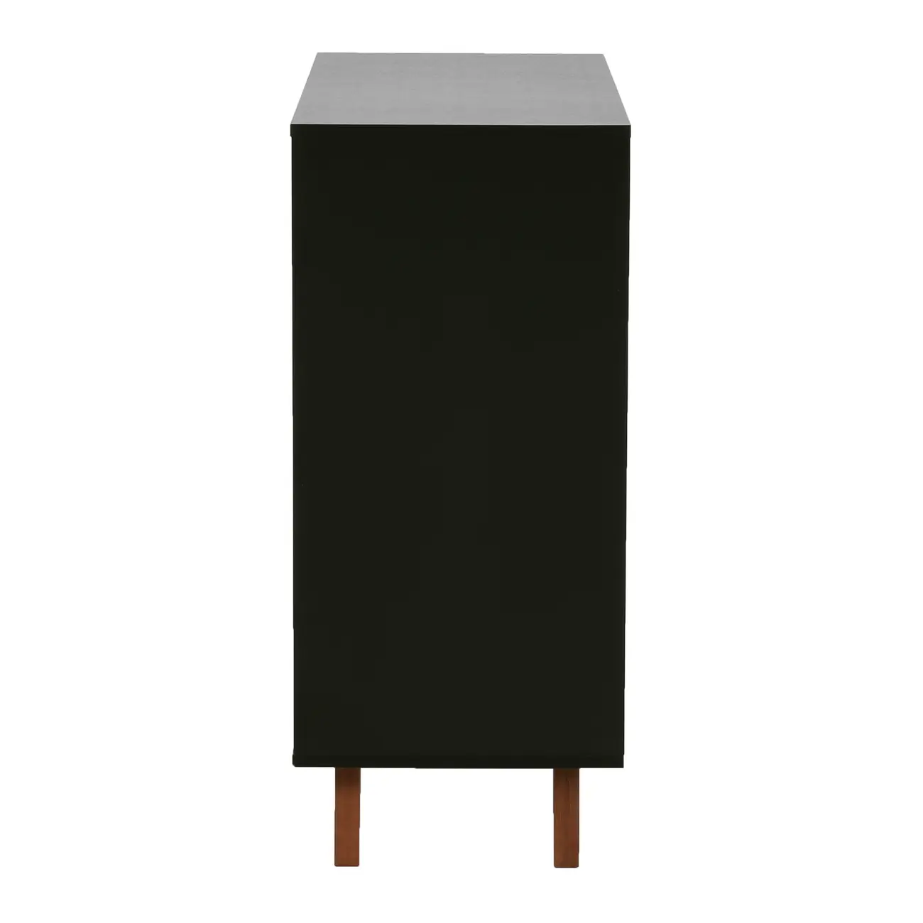 CÔMODA 5 GAVETAS 90 CM X 40 CM LIN - PRETO/NOZES - Foto 4