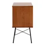 MESA DE CABECEIRA MID CENTURY - PRETO/NOZES - Foto 3