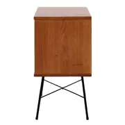 MESA DE CABECEIRA MID CENTURY - PRETO/NOZES - Foto 3