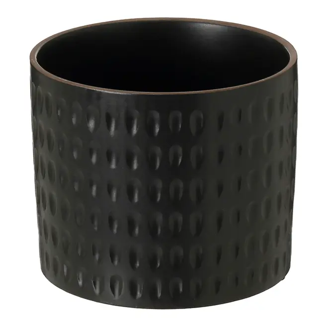CACHEPÔ 15 CM NYORI - PRETO FOSCO - Foto 2