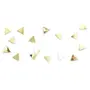 ADORNO DE PAREDE COM 16 CONFETTI TRIANGLES - OURO - Foto 5
