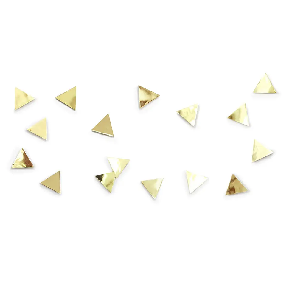 ADORNO DE PAREDE COM 16 CONFETTI TRIANGLES - OURO - Foto 5