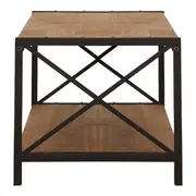MESA DE CENTRO 90 CM X 45 CM STEAM TRUNK - CASTANHO/ENCERADO CASTANHO - Foto 4