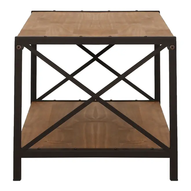 MESA DE CENTRO 90 CM X 45 CM STEAM TRUNK - CASTANHO/ENCERADO CASTANHO - Foto 4