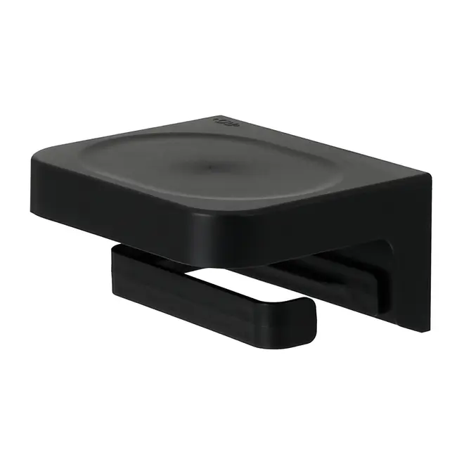 PORTA-PAPEL HIGIÊNICO DE PAREDE AUTOADESIVA ELEVE - PRETO - Foto 1