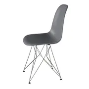 CADEIRA DE JANTAR EASY TOWER - CROMADO/KONKRET - Foto 4