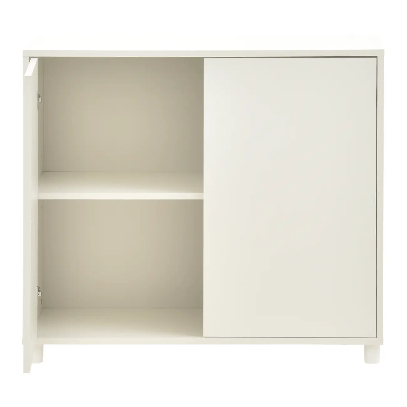 ARMÁRIO PARA ESCRITÓRIO BAIXO 2 PORTAS INDEX - BRANCO/BRANCO - Foto 4