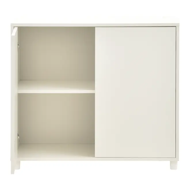 ARMÁRIO PARA ESCRITÓRIO BAIXO 2 PORTAS INDEX - BRANCO/BRANCO - Foto 4