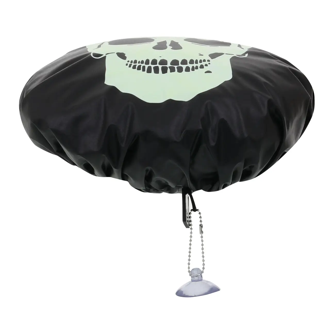 TOUCA PARA BANHO COM VENTOSA CAVEIRA - PRETO/BRANCO - Foto 5