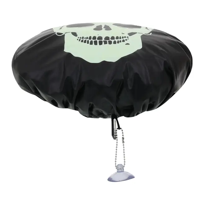 TOUCA PARA BANHO COM VENTOSA CAVEIRA - PRETO/BRANCO - Foto 5