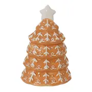 POTE DECORATIVO ÁRVORE VILAREJO NOEL - CASCA DE URUCUM/BRANCO - Foto 1