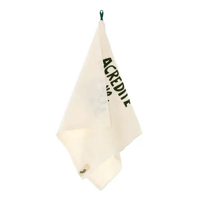 PANO DE PRATO CONJUNTO COM 3 PEÇAS SETE ERVAS AXÉ - OFF-WHITE/VERDE - Foto 2