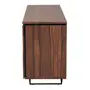 BUFFET 4 PORTAS BASCULANTES 1,60 M X 45 CM HEPTA - PAU FERRO/PRETO - Foto 9