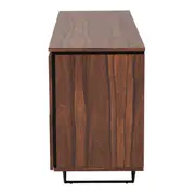 BUFFET 4 PORTAS BASCULANTES 1,60 M X 45 CM HEPTA - PAU FERRO/PRETO - Foto 9