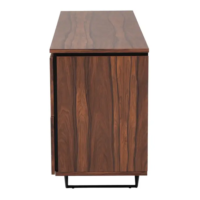 BUFFET 4 PORTAS BASCULANTES 1,60 M X 45 CM HEPTA - PAU FERRO/PRETO - Foto 9