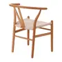 CADEIRA DE JANTAR WISHBONE II - FAIA/FIBRA CLARA - Foto 4