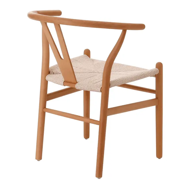 CADEIRA DE JANTAR WISHBONE II - FAIA/FIBRA CLARA - Foto 4