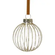 PINGENTE BOLA LINHAS 6 CM CONJUNTO COM 2 PEÇAS FINE FESTIVITY - INCOLOR/OURO - Foto 3